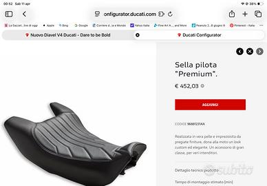 Selle premium Ducati  Diavel V4