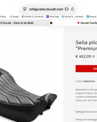 Selle premium Ducati  Diavel V4