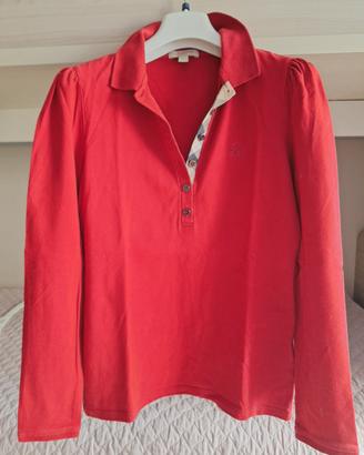 Polo T-shirt donna a maniche lunghe Burberry  tg S