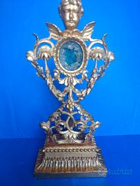 Antico Ostensorio Reliquiario in Legno