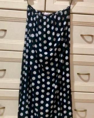 Gonna lunga a pois aderente