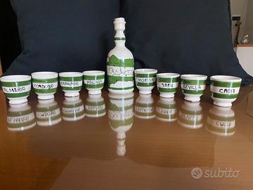 Set tazze e bottiglia artigianali fatte a mano