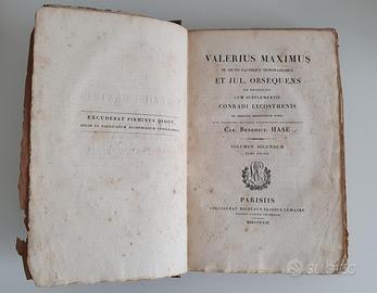 Valerio Massimo 1823 - Edizione Firmin Didot Parig