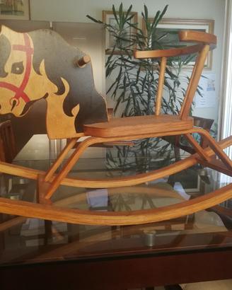 Cavallino a dondolo vintage