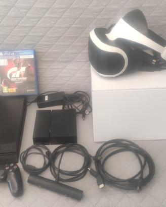 Playstation PS4 + Visore VR + Camera +Gioco +Stand