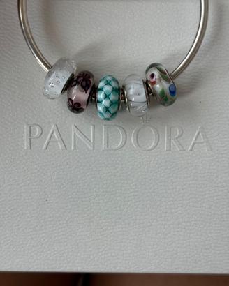 Charm Pandora vetro colorato diverse fantasie