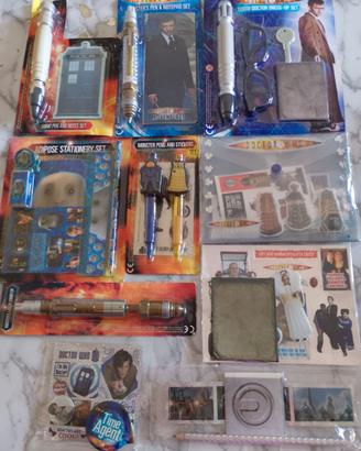 Rari gadget Dr Who:cacciaviti,spille e cancelleria