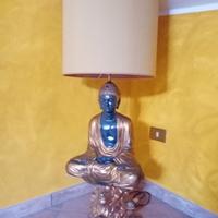 Lampada esotica con foglie d'oro 