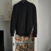 Felpa uomo Basic 2.0 nera con ali bianche 