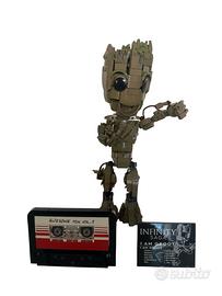 LEGO Marvel Groot 76217 con targa Infinity Saga