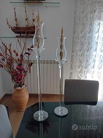candelabri in vetro