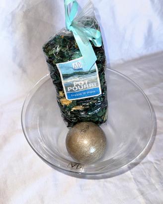 Centrotavola con pot pourri e candela