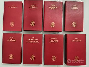 Lotto 8 libri vintage Grandi Scrittori CDE rossi