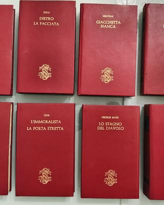 Lotto 8 libri vintage Grandi Scrittori CDE rossi