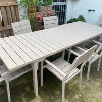 Tavolo tenerife + 6 poltrone tenerife 180/240