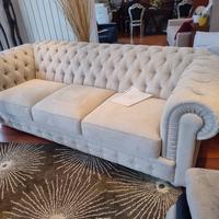 divano Chester nuovo rivestimento nabuk in pronta 