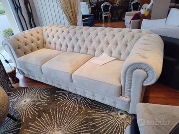 divano Chester nuovo rivestimento nabuk in pronta 