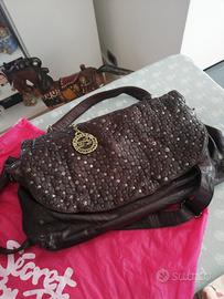 Borsa postina pelle marrone Secret Pon Pon