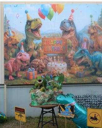Allestimento festa tema Dinosauri