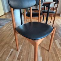  sedie svedesi in teak anni '60 