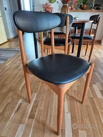  sedie svedesi in teak anni '60 