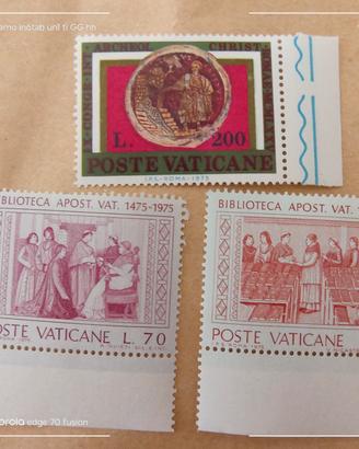 3 francobolli poste vaticane nuovi del 975