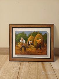 Quadro scena di vita contadina, mastrovito