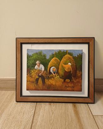 Quadro scena di vita contadina, mastrovito