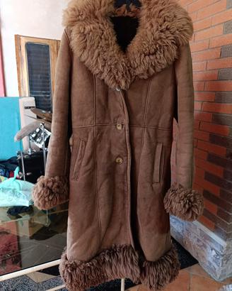Cappotto Montone Vintage Anni 80 BULGARIA Genuine 