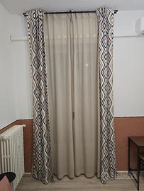 Tende arredo con bastone doppio nero