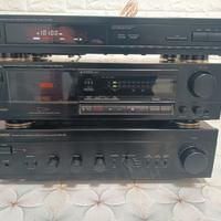 trittico Denon ampli+ radio + cassetta 
