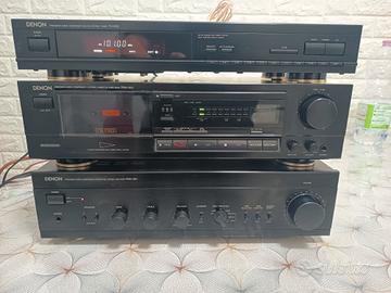 trittico Denon ampli+ radio + cassetta 