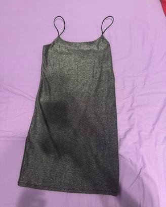 Vestito nero corto con brillantini