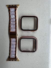 Cinturino apple watch oro rosa/madre perla