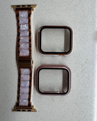 Cinturino apple watch oro rosa/madre perla