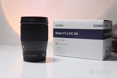 obiettivo sigma 16m 1.4 sony e mount