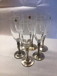 Set n. 6 bicchieri cristallo Regno d'Italia