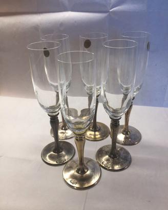 Set n. 6 bicchieri cristallo Regno d'Italia