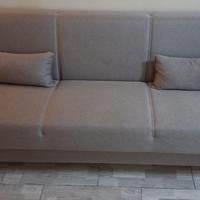 divano letto contenitore cuscini nuovo in tessuto 