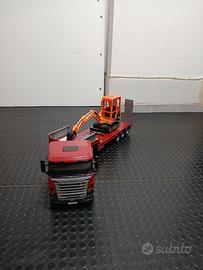 scania bruder più escavatore 