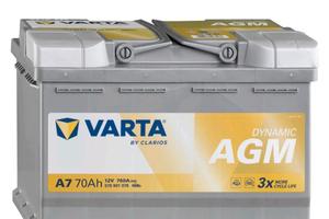 batteria varta agm 70ah