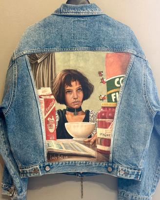 Giacca di jeans Vintage dipinta a mano - Mathilda