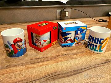 Tazza in Ceramica. SONIC e MARIO BROS (UFFICIALI)