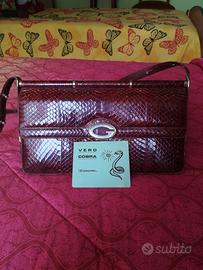 Borsa in vera pelle di cobra