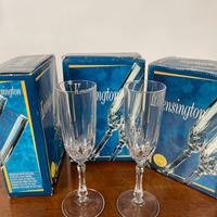 Set 6 Flute Cristallo Piombo Kensington made Italy
