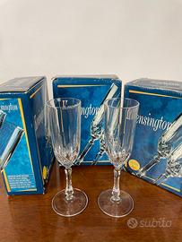 Set 6 Flute Cristallo Piombo Kensington made Italy