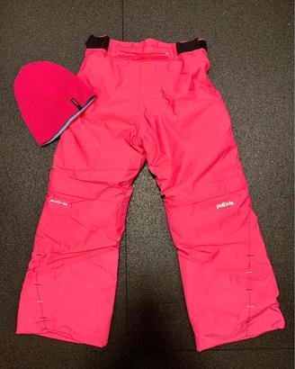 Pantalone neve rosa bambina