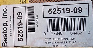 Top bikini strapless Bestop per Wrangler