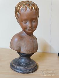 busto di bimba in terracotta di Marioni 