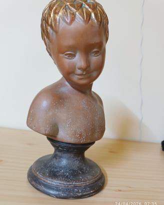 busto di bimba in terracotta di Marioni 